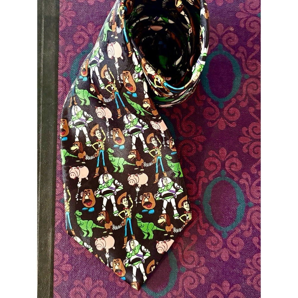 Vintage 1995 Disney Toy Story Tie NWT NOS Pixar Necktie Woody Buzz Slink Potato‎